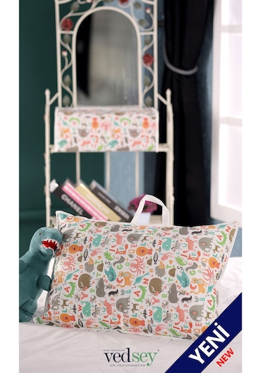 50x70 Cm Yastık & Kıyafet Organizer Çocuk Hurç Sevimli Hayvan Desenli Çok Renkli