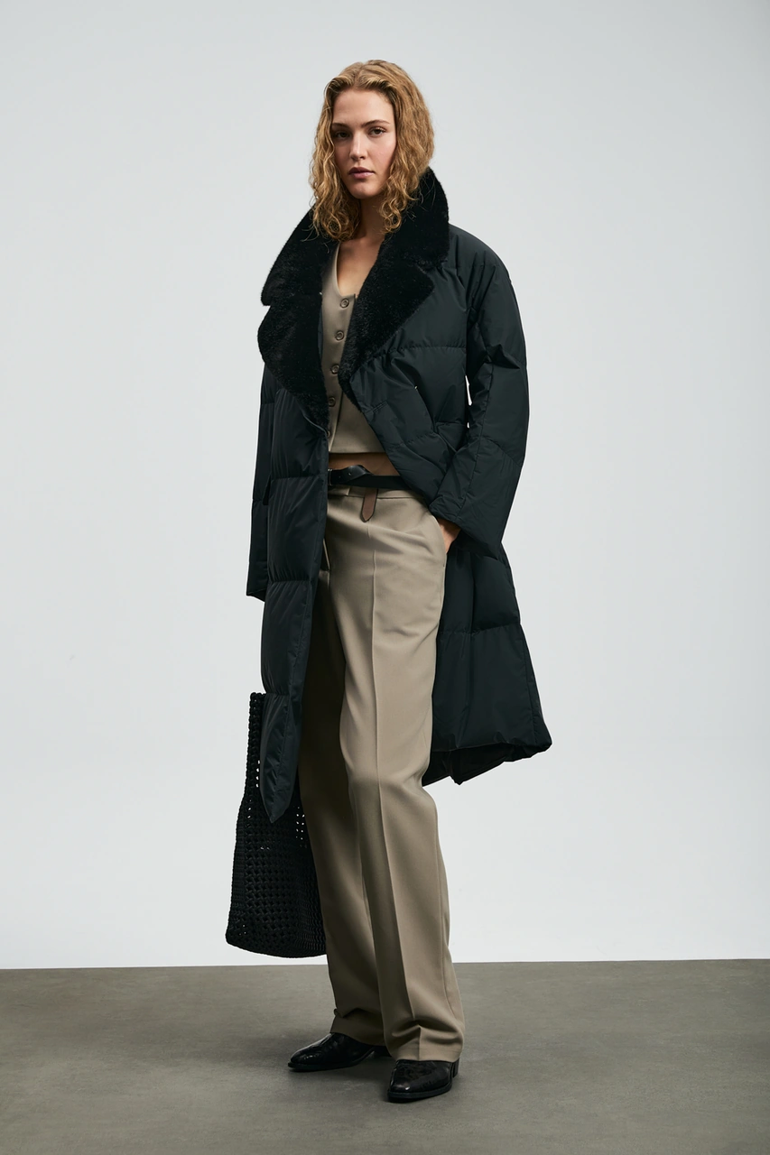 Lufian Hermes Kaz Tüyü Kadın Mont Siyah Siyah 122120048100100 Siyah Lufian Hermes Kaz Tüyü Kadın Mont Siyah Siyah 122120048100100 Siyah