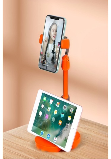 Buffer Masa Üstü Tablet Ve Telefon Tutucu Plastik Aparat Turuncu Telefon Standı Çok Renkli