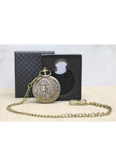 Özel Kutulu Kızılderili Köstekli Saat Alk4683