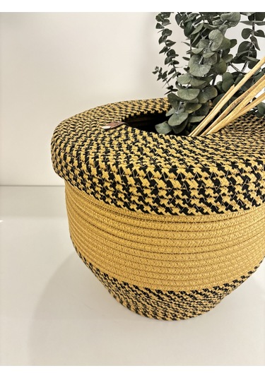 Patrick Jüt Hasır Görünümlü Çöp Kovası, Dekoratif Sepet, Kağıt Çöpü Sepeti Kırçıljüt