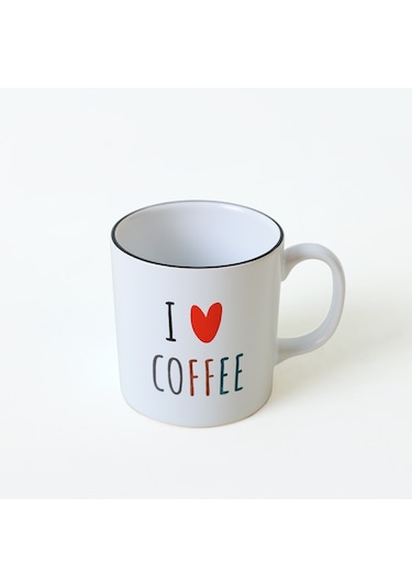 Keramika I Love Coffee Silindir Kupa 10 Cm