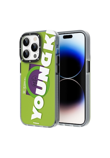 iPhone 14 Pro Max Uyumlu Kılıf Magsafe Şarj Özellikli Youngkit Binfen Serisi Yazı Temalı Kapak