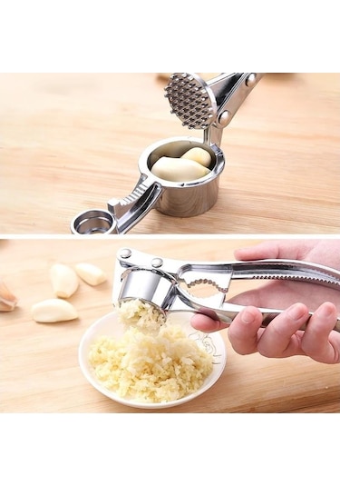 3b Trend Sarımsak Ezici Paslanmaz Metal, Pres Ceviz Kırıcı Metalik