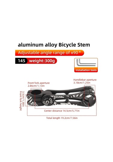 Motion003 Vxm Ayarlanabilir Bisiklet Stem 31 8mm İle 145mm Arasinda 90 Derece Araligi Siyah Aluminyum Alasimli Dag Ve Yol Bisikletleri Icin Altın