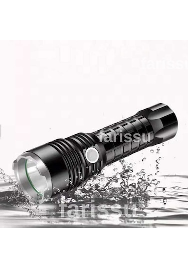 Gold Orion Or-a72 Alüminyum Alaşımlı El Feneri 100w Güç, 3000 Lümen, 1500 Metre Menzil Siyah