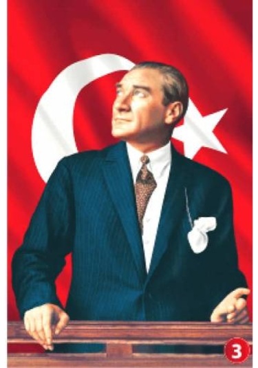 Ata Posteri - Mustafa Kemal Atatürk - 100 x 150 Raşel Kumaş