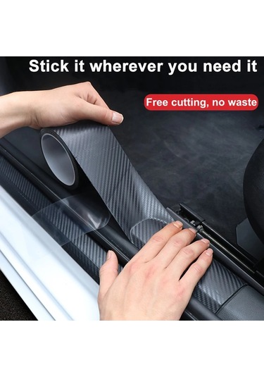 3d Karbon Fiber Araba Etiket Su Geçirmez Çizilmez Koruyucu Film Dıy Araba 10cm 3m Diğer