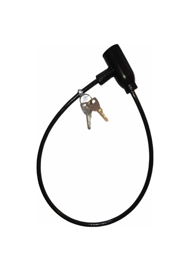 Krtl Sosin Bisiklet Kilit İnce Halat 6 MMx63 CM Anahtarlı Siyah Krt Siyah