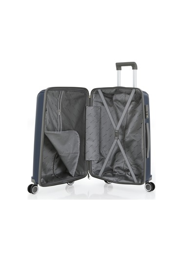 Mçs Polipropilen Valiz V305 75 Cm S18y10003375 11013 Büyük Boy Lacivert - Gri