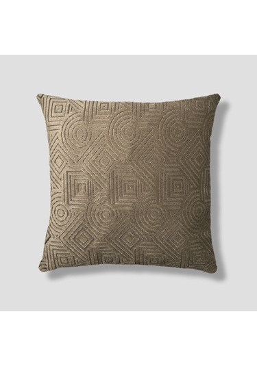 Sezyon Mira Desenli 50 50 Açık Kahverengi Kırlent Kılıfı Açık Kahverengi