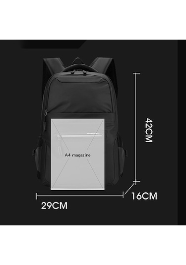 Ebitda 3419 Öğrenci Seyahat Sırt Çantası, Su Geçirmez Naylon, Koyu Mavi, 42x16x29 Cm, Erkek Koyu Mavi