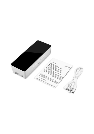 Springsun Beyaz Led Dijital Alarm Saat, Çocuklar İçin Sessiz, Usb/aaa Pil Beslemeli, Ayna Desenli Masa Saati Pil Dahil Değil