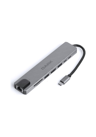 Dark Dk-ac-u31x40 Usb 3.1 Type C To Hdmı Ethernet Tf Sd Kart Usb 3.0 Usb 2.0 Pd 8 In 1 Dönüştürücü