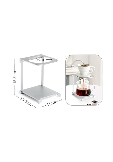 Homyl Katlanabilir Alüminyum El Demleme Braketi Küçük Manuel Gümüş