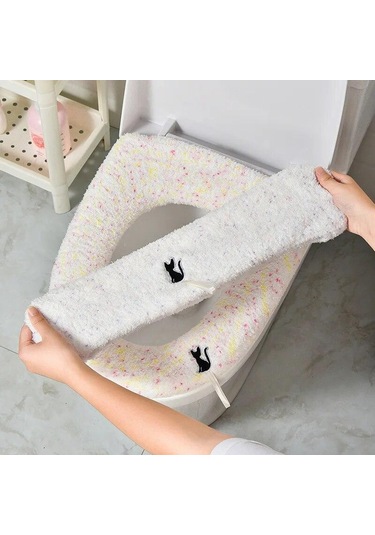 Pembe Klozet Mat Evrensel Ev Kış Tuvalet Koltuk Minderi Tuvalet Kapağı Yıkanabilir