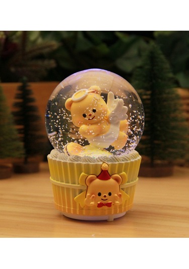 Melek Ayıcık Işıklı Ve Müzikli Kar Küresi Büyük Boy - B