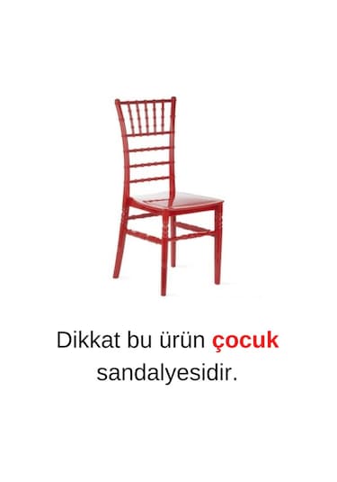 Sağlam Plastik Mandella Trend Çocuk Sandalyesi Kırmızı