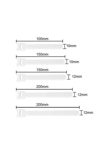 Besthome1 Beğen Nilon Bant Kabloları - 12x250mm, Ev/ofis İçin Organize Etme, Yeniden Kullanılabilir, Dayanıklı