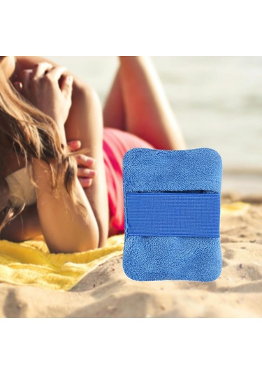 Suntek Plaj Kum Temizleme Çantası Yumuşak Mavi-13cmx10cm