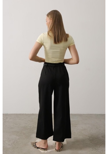 Ge Ticaret Kemer Pens Detaylı Pantolon - Siyah Siyah