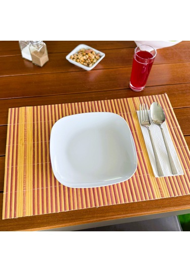 Alezy 594 Göreme Melamin Termostar Kare Servis Tabak 21 Cm Beyaz