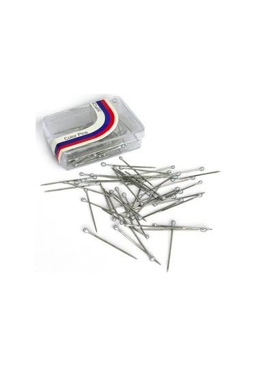 Toplu İğne Gümüş Gri Renk 50 Adet 2.5cm - Eşarp Ve Şal İğnesi - Kadın Tesettür Aksesuar Çok Amaçlı Gümüş