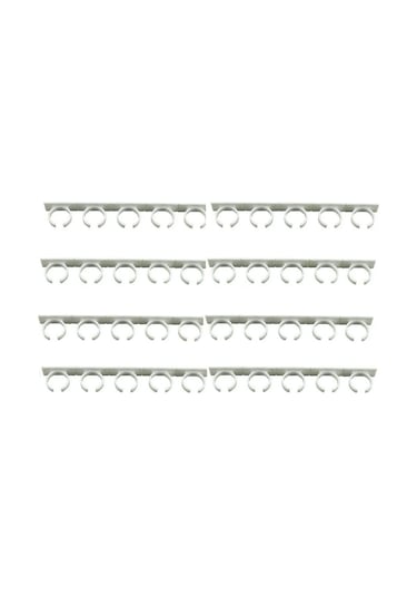 Vkemall 8 Adet Beyaz Plastik Baharat Şise Rafı - Mekan Tasarrufu İçin Çok Yönlü Tutucular, Mutfak Ve Banyo Düzenleme Beyaz