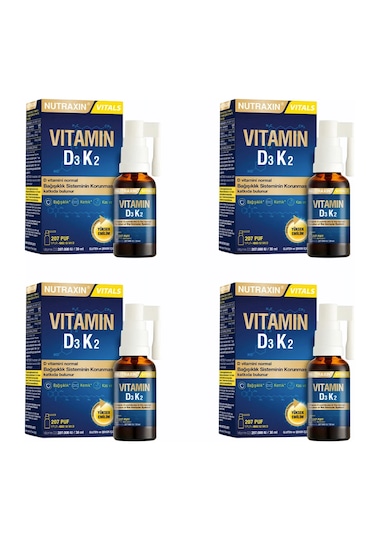 Nutraxin Vitamin D3k2 Sprey 30 Ml 4 Adet