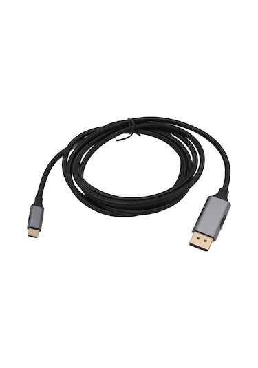 Mufunye Usb-c'den Displayport 1.4'e Kablosu, 8k 60hz Çözünürlük, 1.8m Uzunluk, Nylon Örgü + Alüminyum, Bilgisayar-telefon Ekran Paylaşımı, Kararlı Sinyal Aktarımı