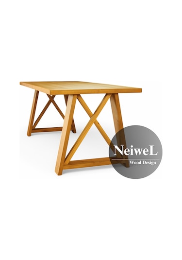 Neiwel İvea Doğal Ahşap Mutfak Ve Yemek Masası-80-200 Açık Ceviz