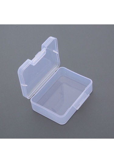 Kare Takı Boncuk Konteyner Plastik Küçük Öğeler Durumda Taşınabilir Saklama Kutusu Elektrikli El Aletleri Tutucu Şeffaf