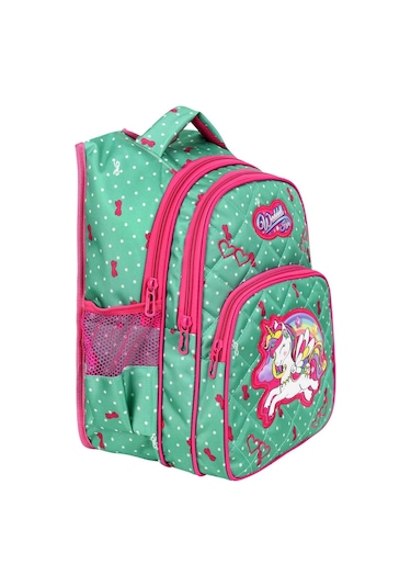 Waddell Lisanslı Mint Yeşili Unicorn Desenli İlköğretim Okul Sırt Çantası