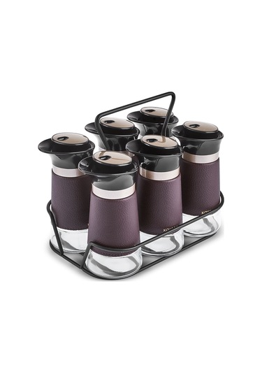 Karaca New Latin Standlı 7 Parça Baharat Seti 100 Ml Kahverengi