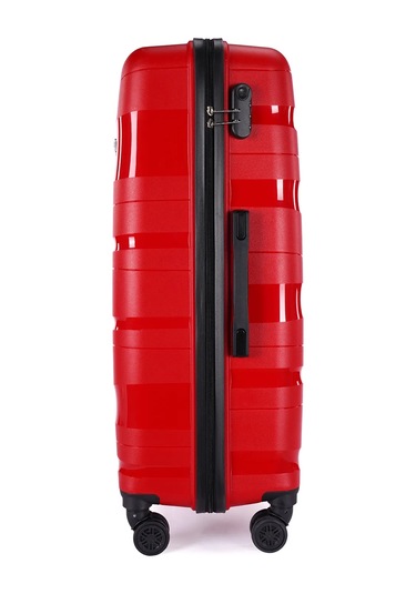 Wexta Wx-pp10 Dalgalı Kırmızı Kabin Boy Polipropılen Valiz Kırmızı