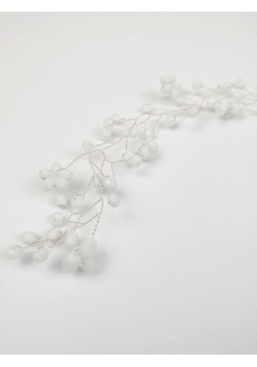 FdayAksesuar Beyaz Kristal Taşlı Saç Ve Türban Aksesuarı FRDY31334