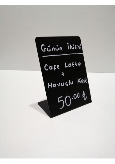 10 Adet Silinebilir Karatahta Siyah Etiket 20 x 14 CM İsimlik Pano