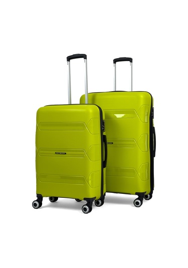 Lucas Polipropilen Kırılmaz Valiz, Orta Boy&büyük Boy Neon Yeşil