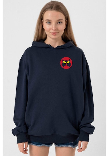 Inspector Gadget Mad Lacivert Kadın 3ip Kapşonlu 001