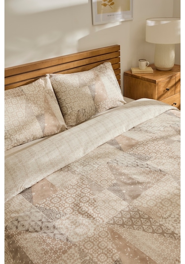 Kaşmir Home Lea Çift Kişilik Nevresim Takımı Bej Bej