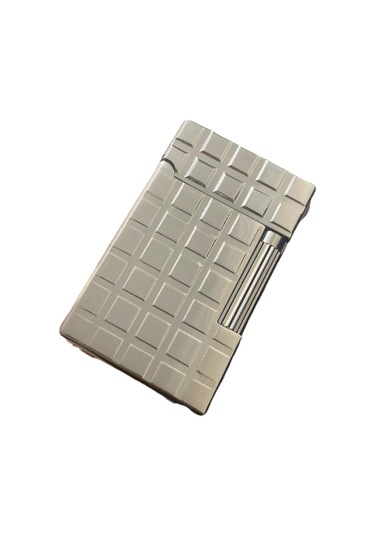 Vindiesel Dupont tarzı Kare Desenli Gümüş Renk Çakmak 909161