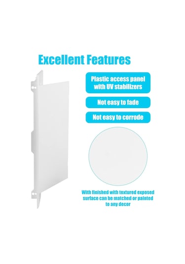 Mufunye Plastik Duvar Bakım Kapısı 20x30 Cm - Gypsum Tabanlı, Çıkarılabilir Menteşeli, Güçlendirilmiş, Beyaz