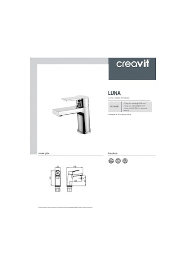 Luna Batarya Seti 3'lü Banyo - Lavabo - Evye Gümüş