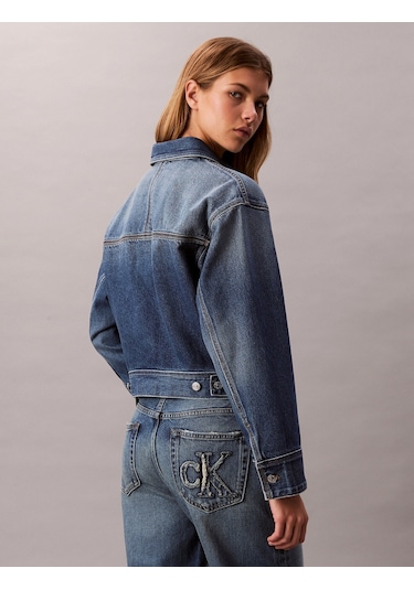 Calvin Klein Workwear Ck Sanded Blue Kadın Mavi Ceket Lv047e906g-3nl Mavi