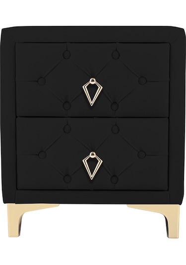 Ruby 2 Çekmeceli Komodin-gold Model Kapitoneli Yatak Odası Iki Çekmeceli Komodin&şifonyer Modelleri Siyah Ruby 2 Çekmeceli Komodin-gold Model Kapitoneli Yatak Odası Iki Çekmeceli Komodin&şifonyer Modelleri Siyah