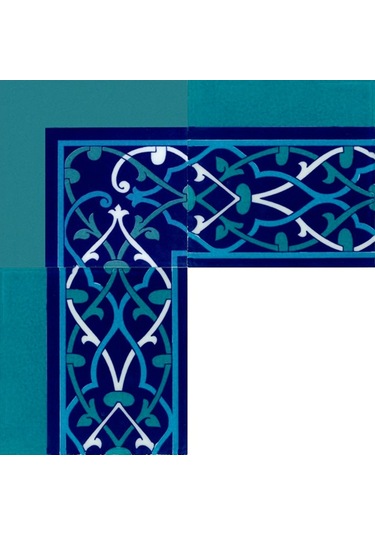 Armada Çini 20X20 Cm Ksk 61 Rumili Zincir Desenli Çini Bordür Köş