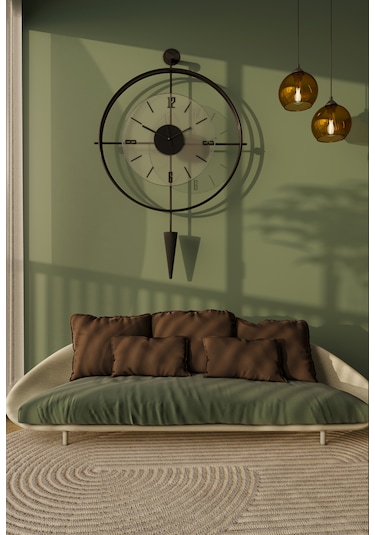 MetaQuartz Aksesuar Siyah Şeffaf Camlı Laclock Konik Serisi Siyah - Modern Dekoratif Siyah