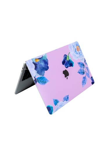 Macbook Air M2-m3 Kılıf 13.6inç Flower03 Yapıştırma Sticker Kaplama Koruyucu A2681 A3113 İle Uyumlu Açık Lila