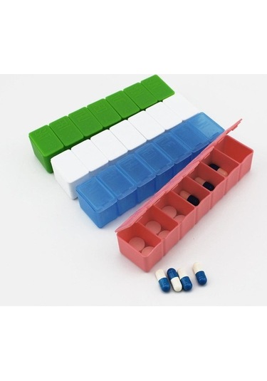 Pazly Vitamin Tıp Tablet Suntek Saklama Magideal Kutusu Hap Hafta Dağıtıcı Ab Yeşil