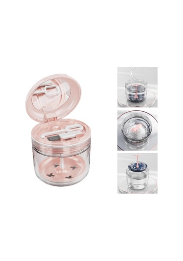 Dolıty Protez Çantası Tutma Ortodontik Kupası Seyahat Için Pembe